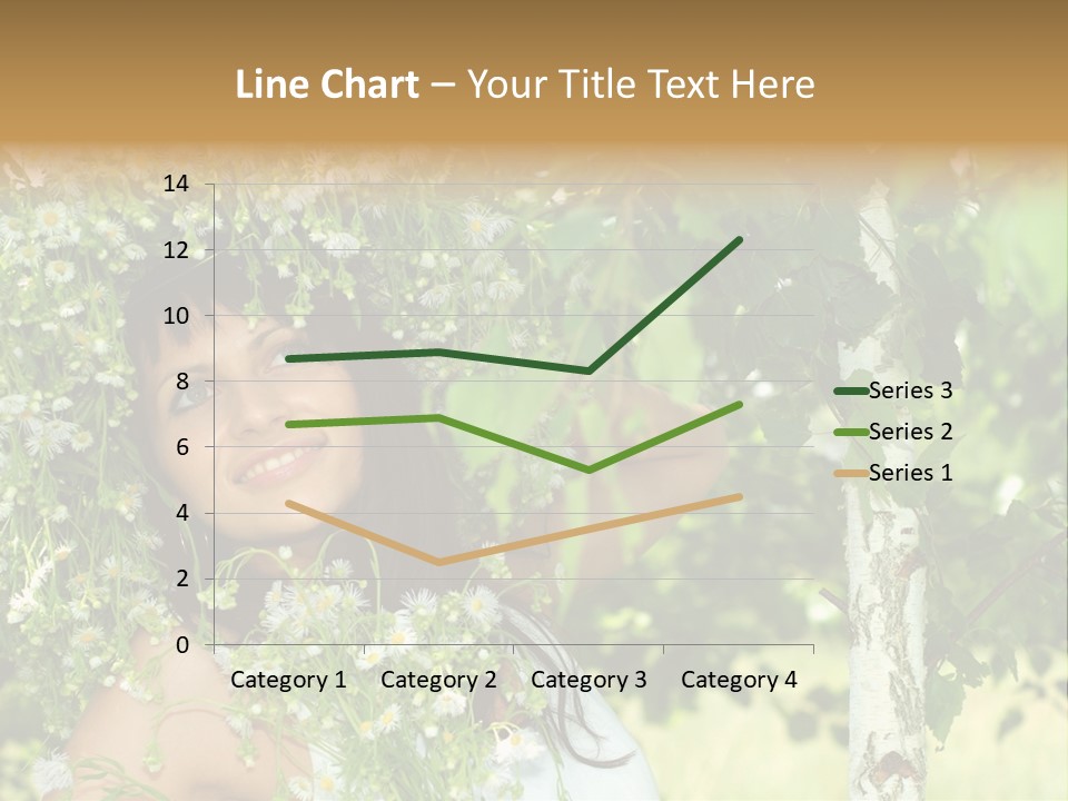 Joy Brunette Posing PowerPoint Template