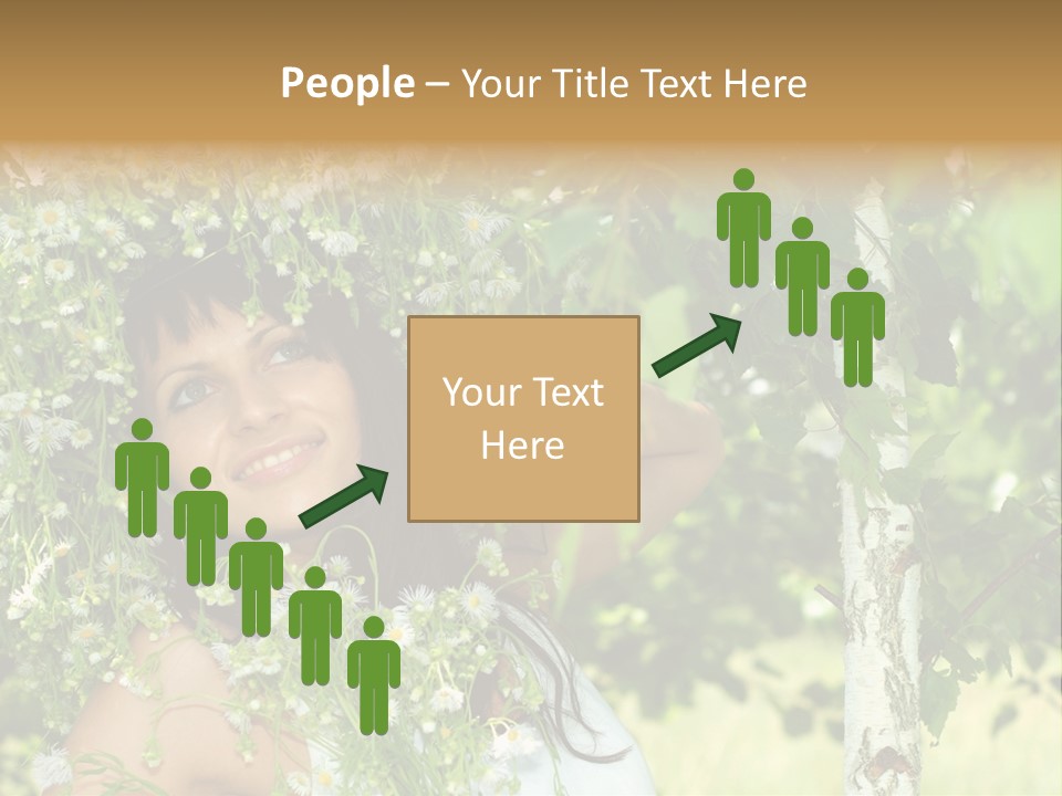 Joy Brunette Posing PowerPoint Template