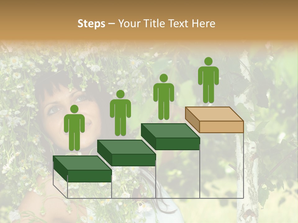 Joy Brunette Posing PowerPoint Template