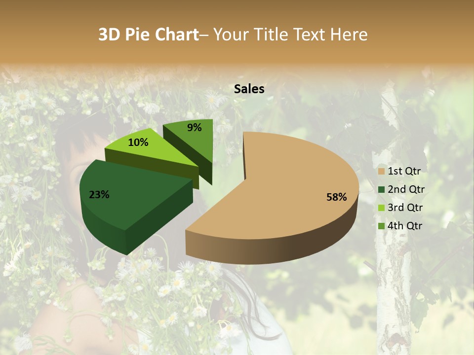 Joy Brunette Posing PowerPoint Template
