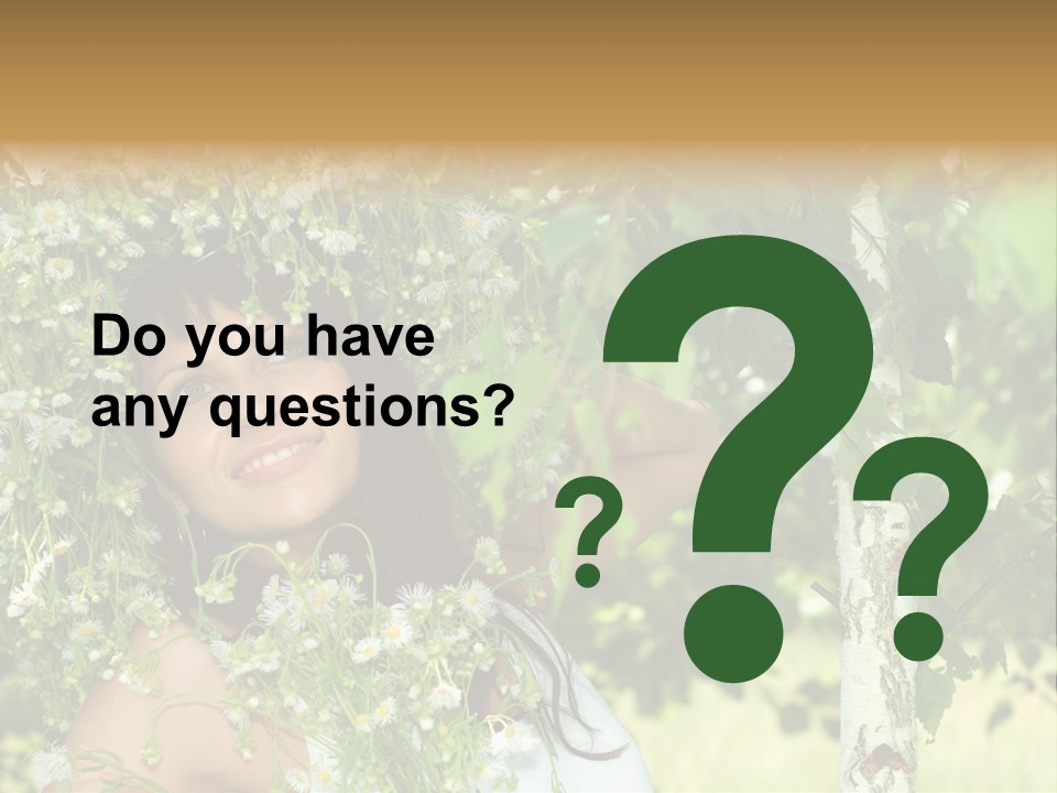 Joy Brunette Posing PowerPoint Template