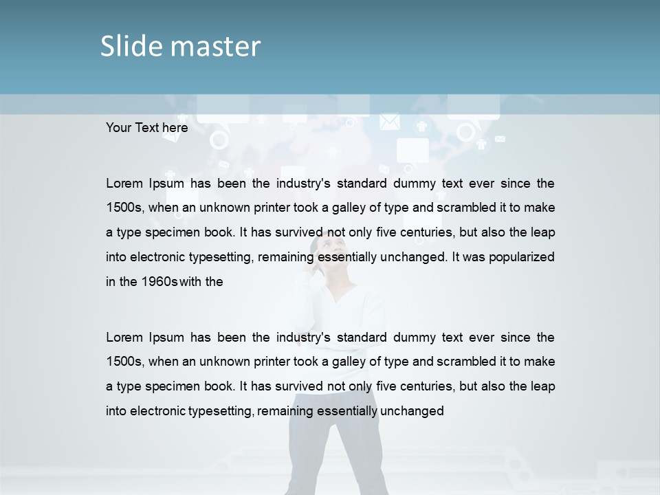 Network Message Background PowerPoint Template