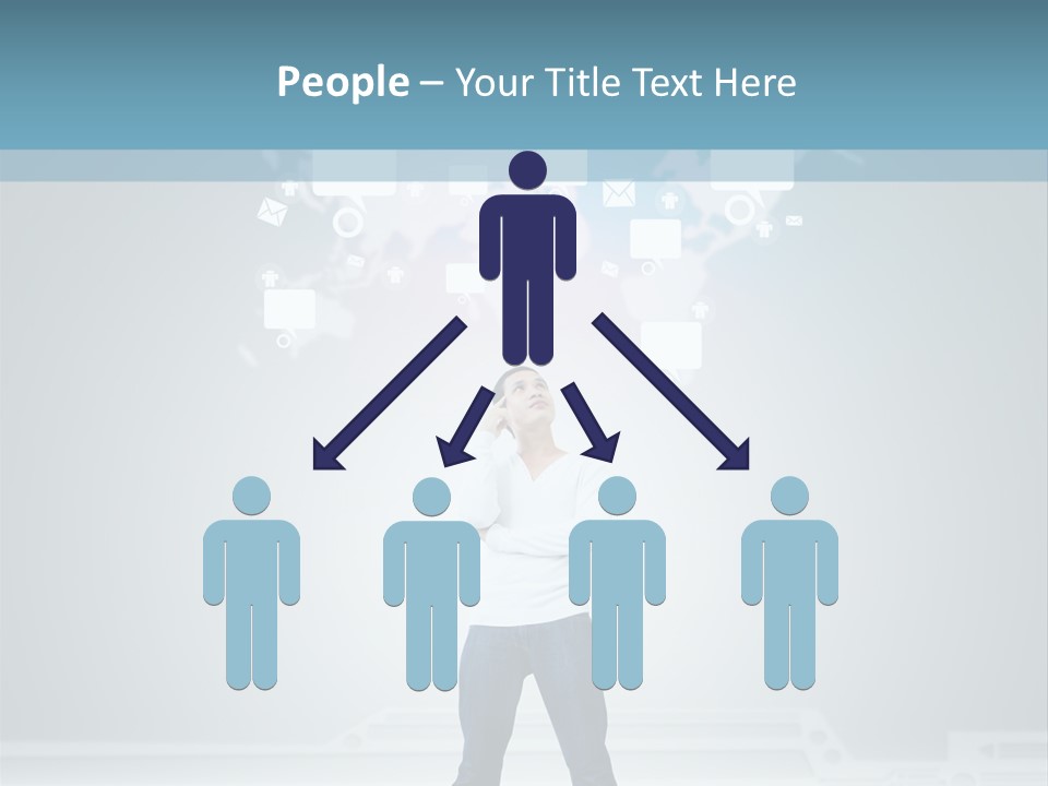 Network Message Background PowerPoint Template