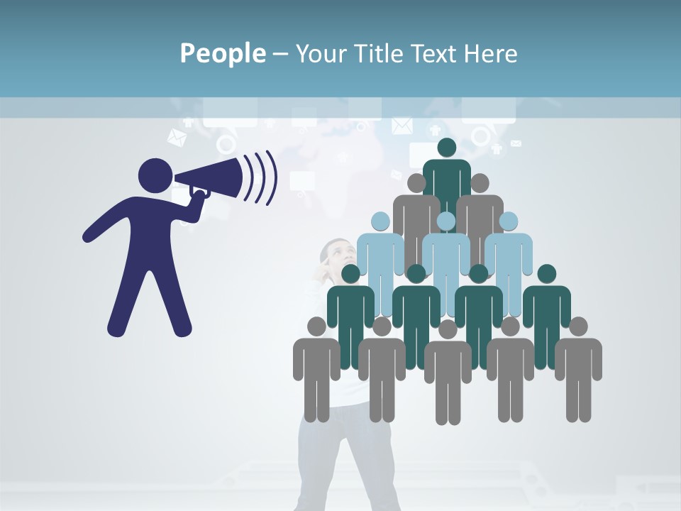 Network Message Background PowerPoint Template