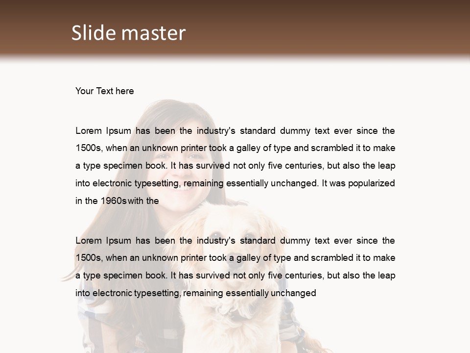 Cute Caucasian Young Animal PowerPoint Template