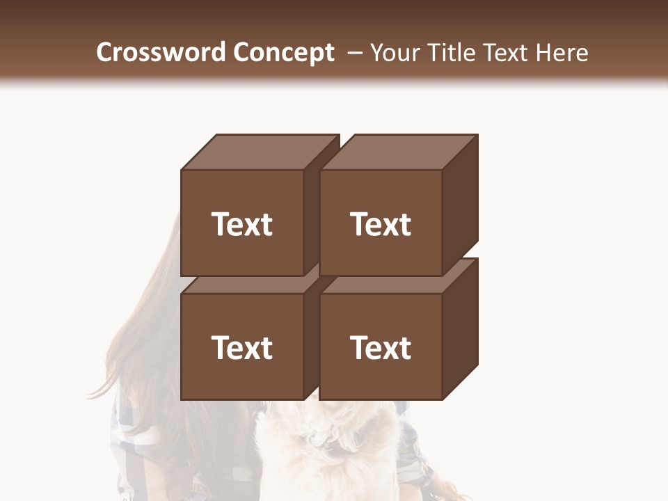 Cute Caucasian Young Animal PowerPoint Template