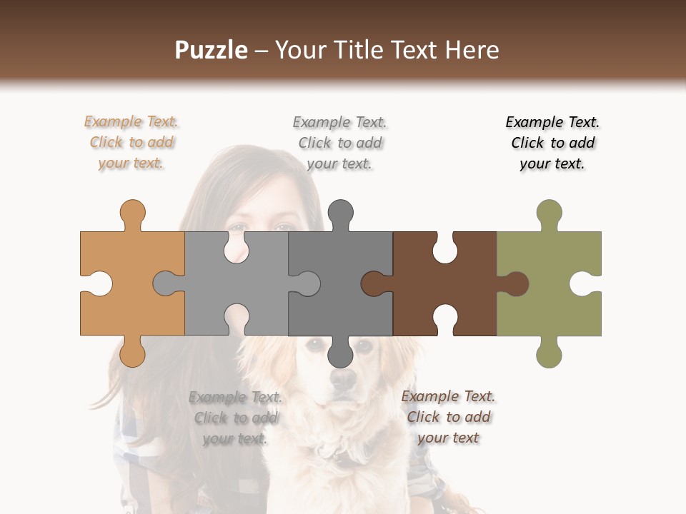 Cute Caucasian Young Animal PowerPoint Template
