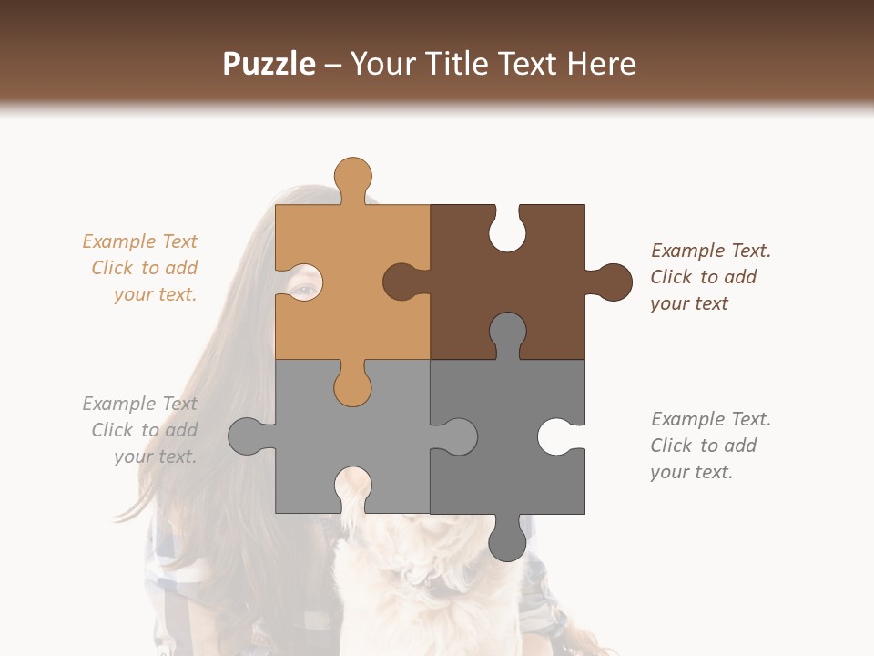 Cute Caucasian Young Animal PowerPoint Template