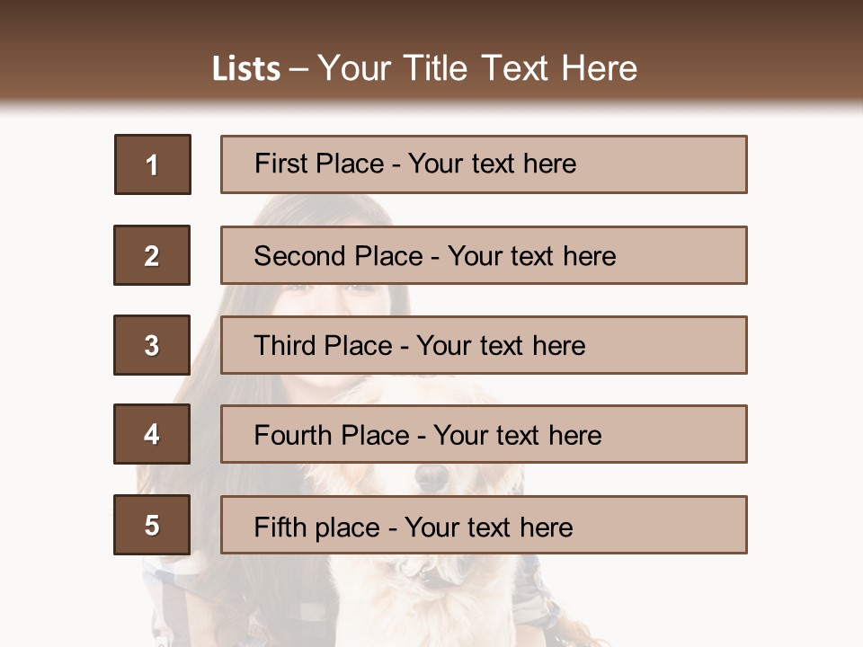 Cute Caucasian Young Animal PowerPoint Template