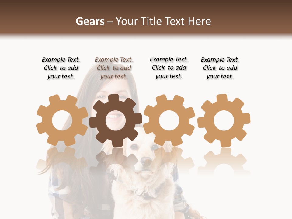Cute Caucasian Young Animal PowerPoint Template