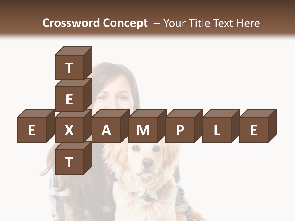 Cute Caucasian Young Animal PowerPoint Template