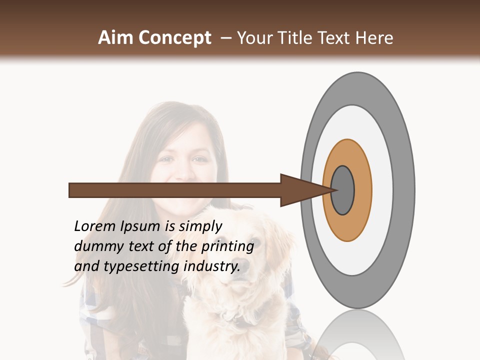 Cute Caucasian Young Animal PowerPoint Template