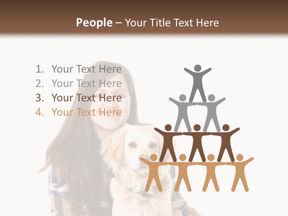 Cute Caucasian Young Animal PowerPoint Template