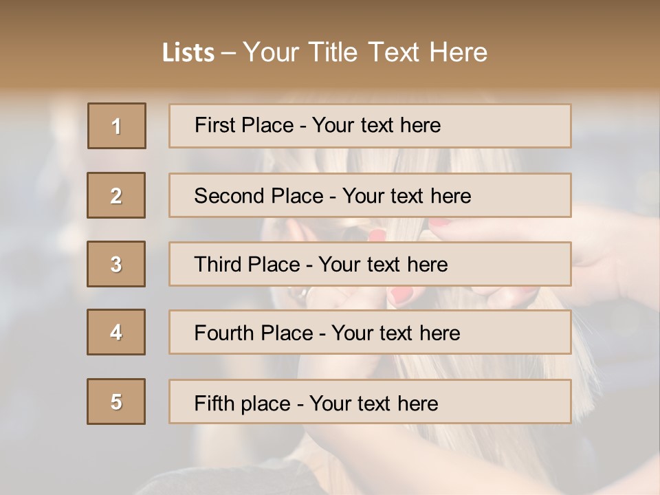 Employee Horizontal Hair PowerPoint Template