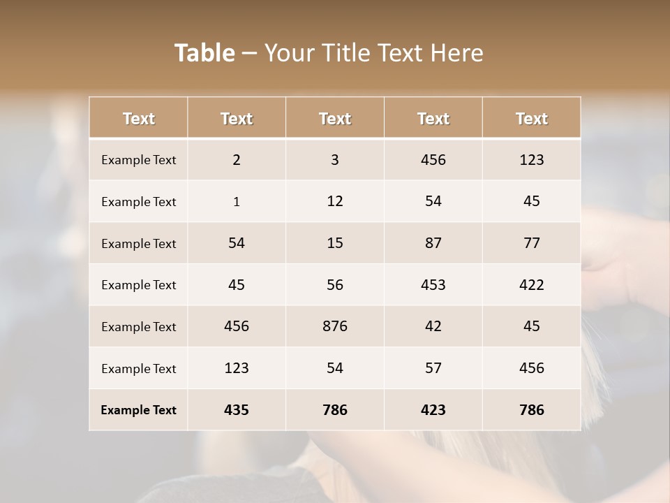 Employee Horizontal Hair PowerPoint Template