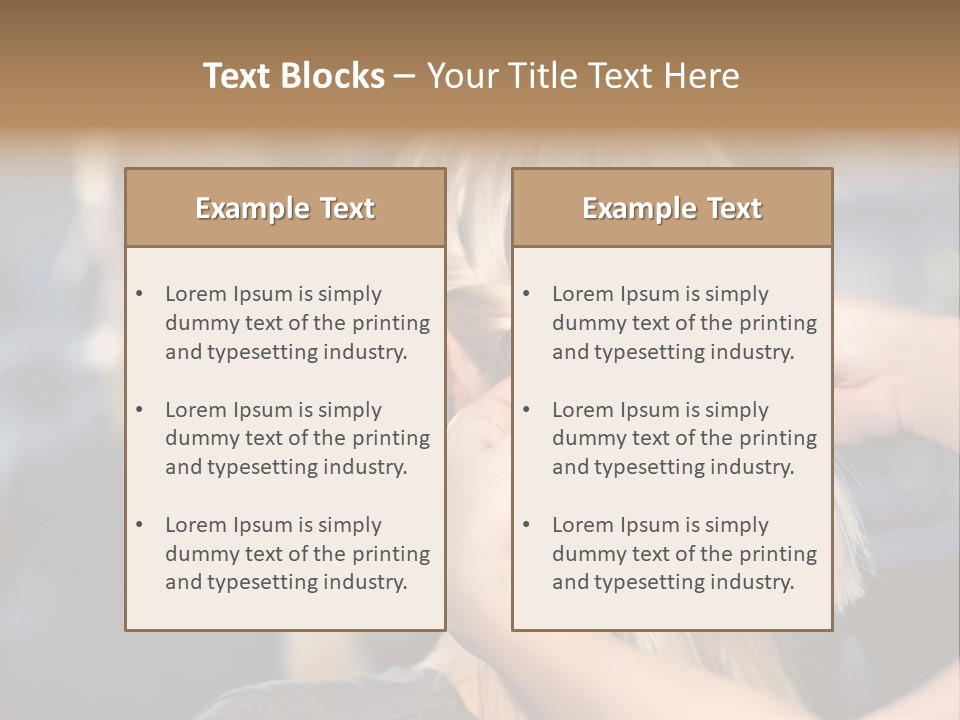 Employee Horizontal Hair PowerPoint Template