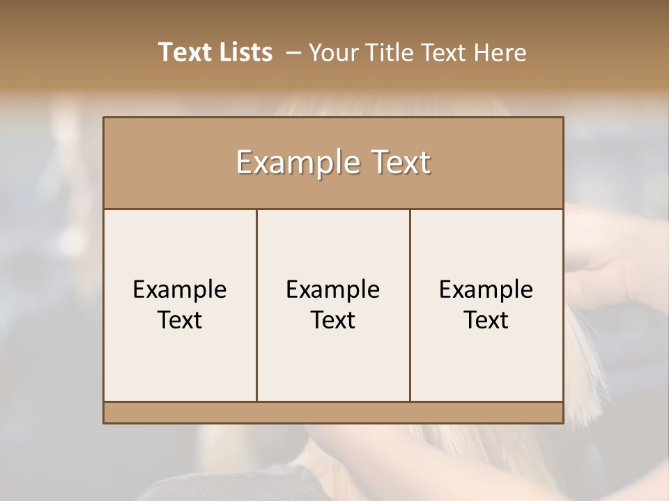 Employee Horizontal Hair PowerPoint Template