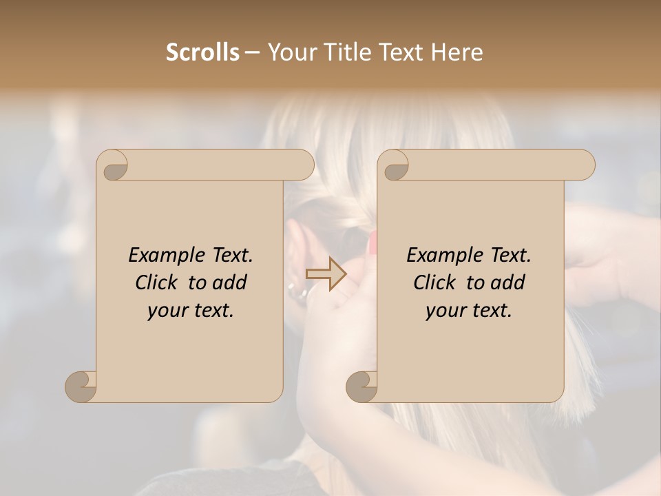 Employee Horizontal Hair PowerPoint Template