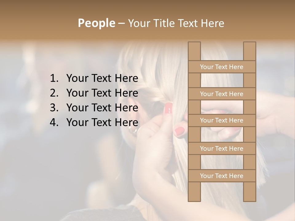 Employee Horizontal Hair PowerPoint Template