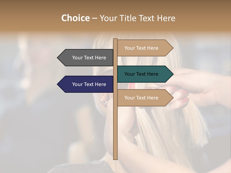 Employee Horizontal Hair PowerPoint Template