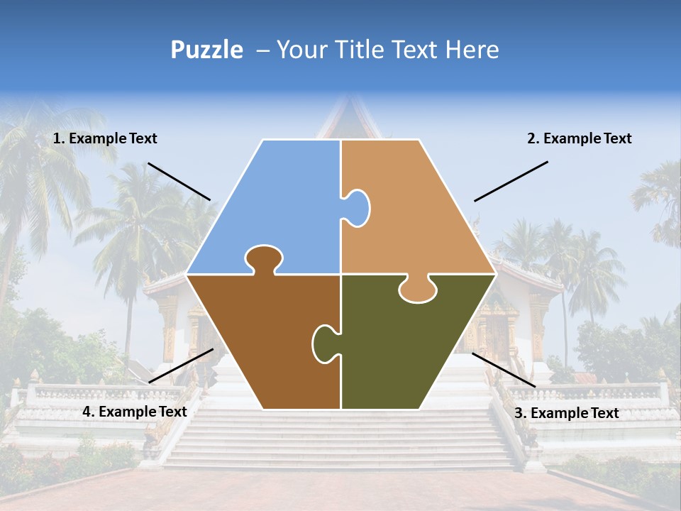 A Large Building With Steps Leading Up To It PowerPoint Template