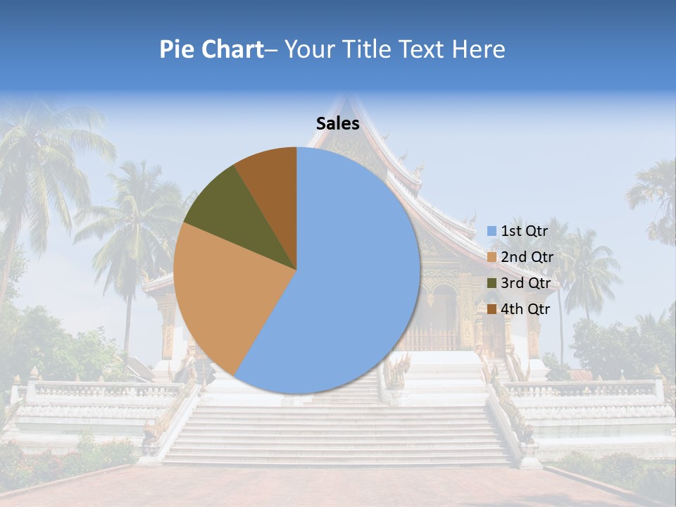 A Large Building With Steps Leading Up To It PowerPoint Template