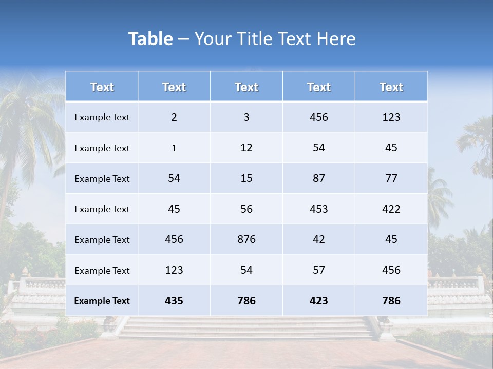 A Large Building With Steps Leading Up To It PowerPoint Template