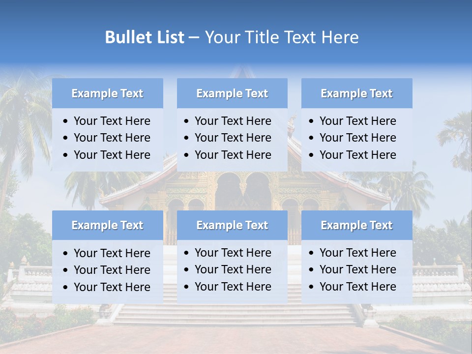 A Large Building With Steps Leading Up To It PowerPoint Template