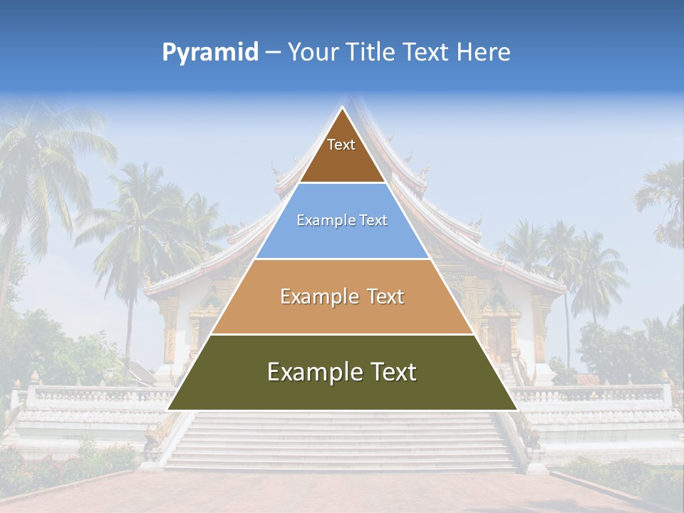 A Large Building With Steps Leading Up To It PowerPoint Template