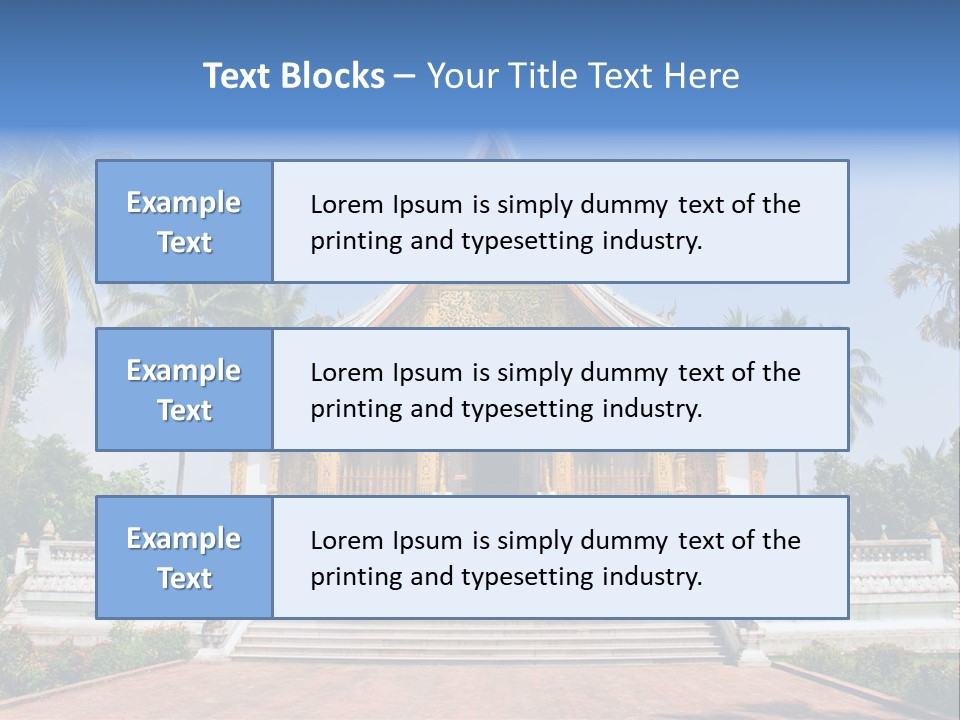 A Large Building With Steps Leading Up To It PowerPoint Template