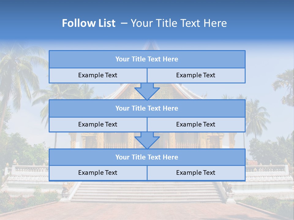 A Large Building With Steps Leading Up To It PowerPoint Template