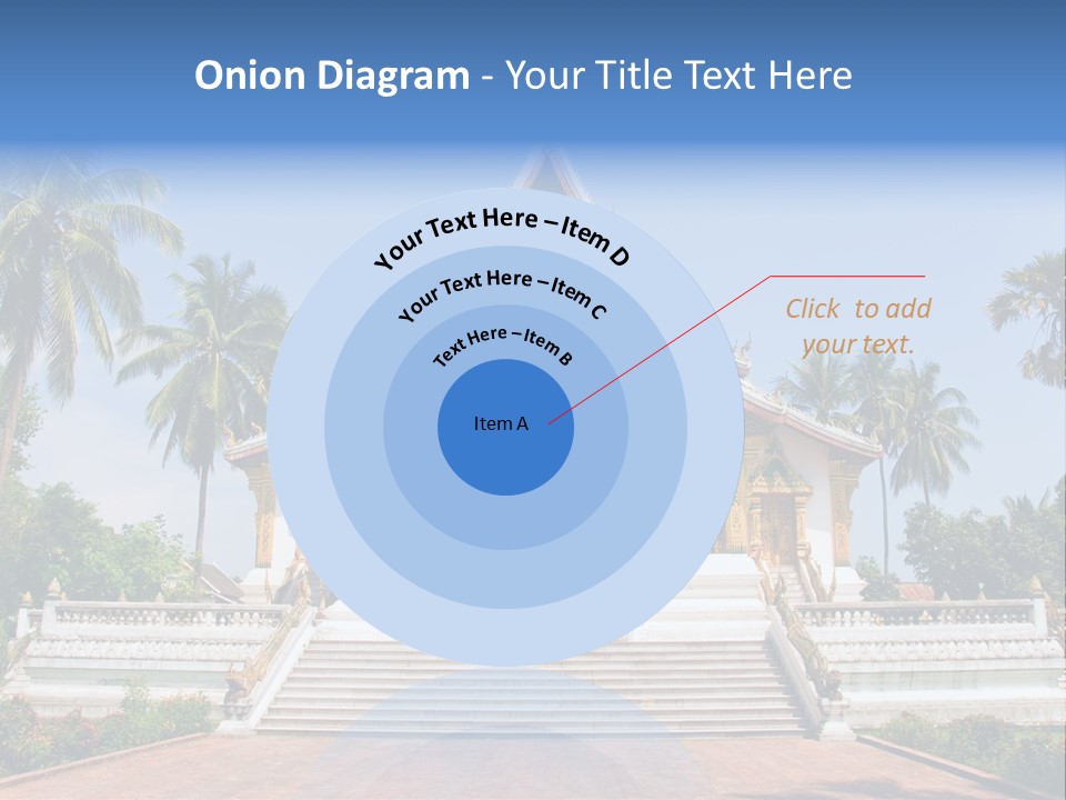 A Large Building With Steps Leading Up To It PowerPoint Template
