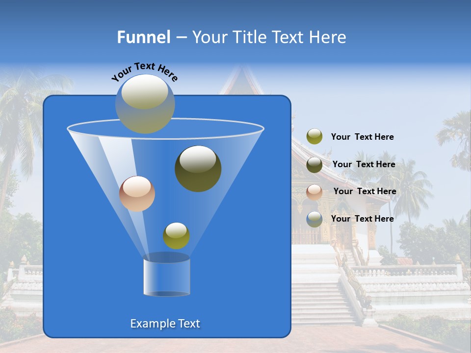 A Large Building With Steps Leading Up To It PowerPoint Template