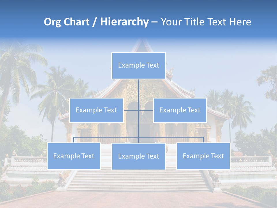 A Large Building With Steps Leading Up To It PowerPoint Template