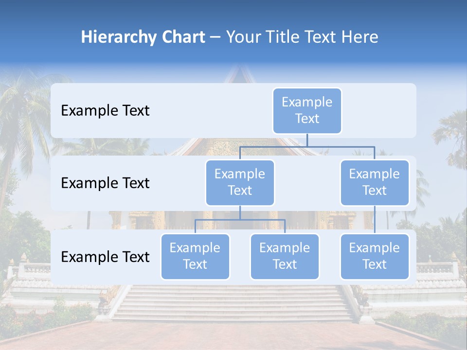 A Large Building With Steps Leading Up To It PowerPoint Template