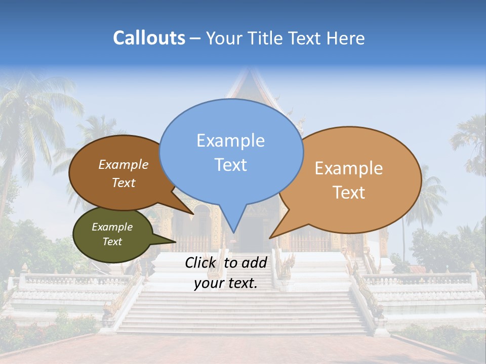 A Large Building With Steps Leading Up To It PowerPoint Template
