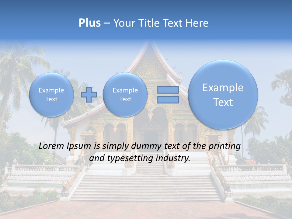 A Large Building With Steps Leading Up To It PowerPoint Template