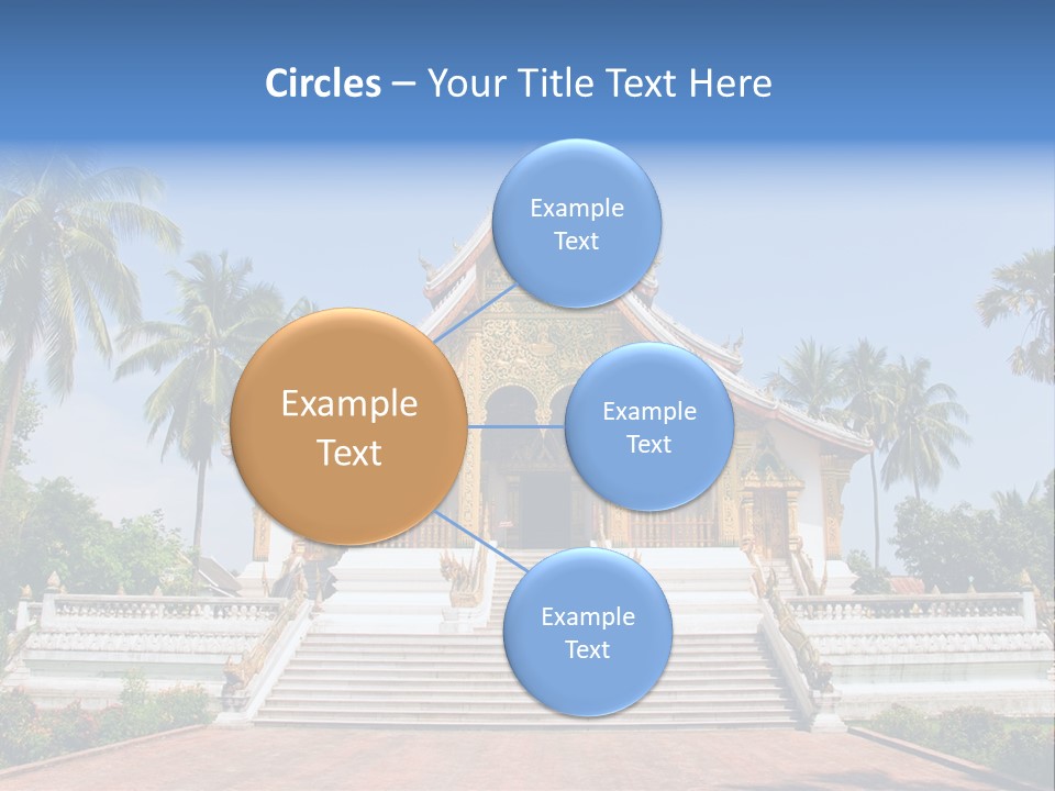 A Large Building With Steps Leading Up To It PowerPoint Template