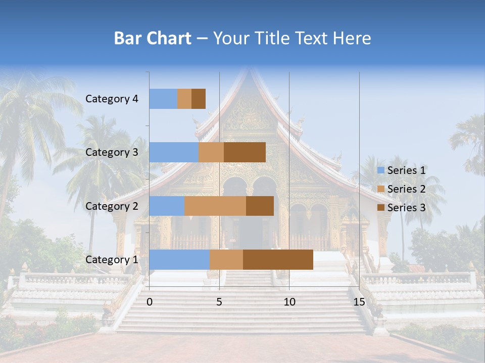 A Large Building With Steps Leading Up To It PowerPoint Template