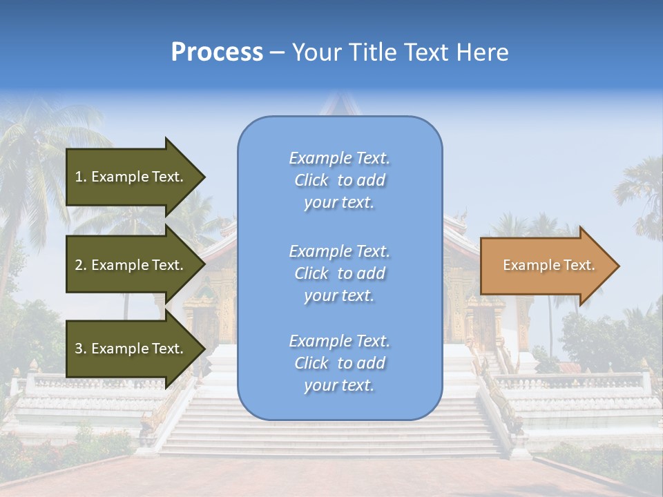 A Large Building With Steps Leading Up To It PowerPoint Template
