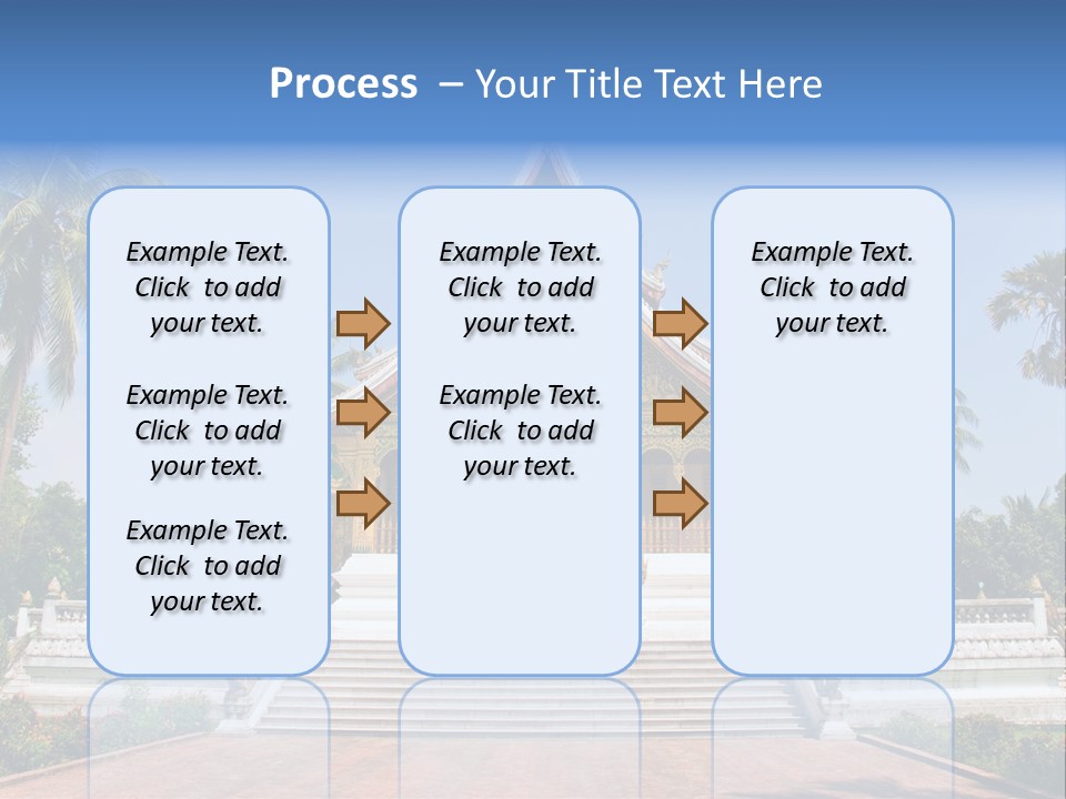 A Large Building With Steps Leading Up To It PowerPoint Template