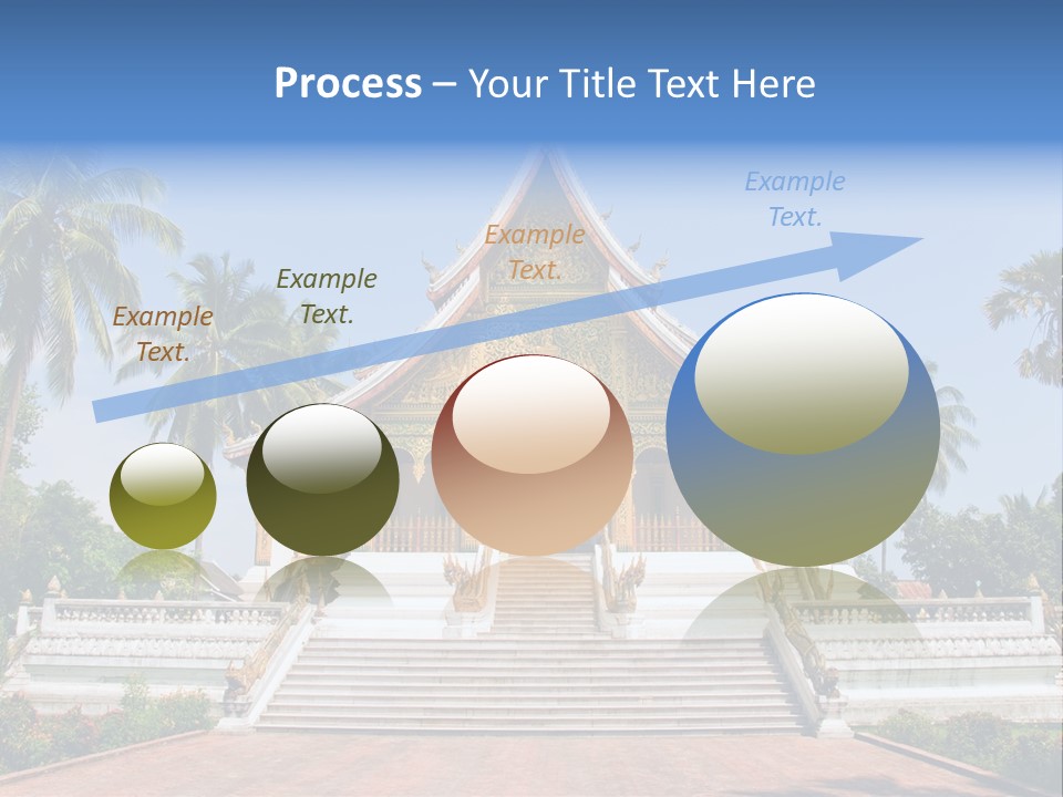 A Large Building With Steps Leading Up To It PowerPoint Template