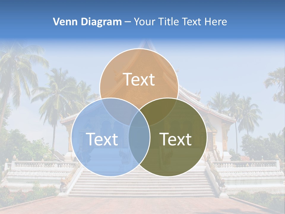 A Large Building With Steps Leading Up To It PowerPoint Template