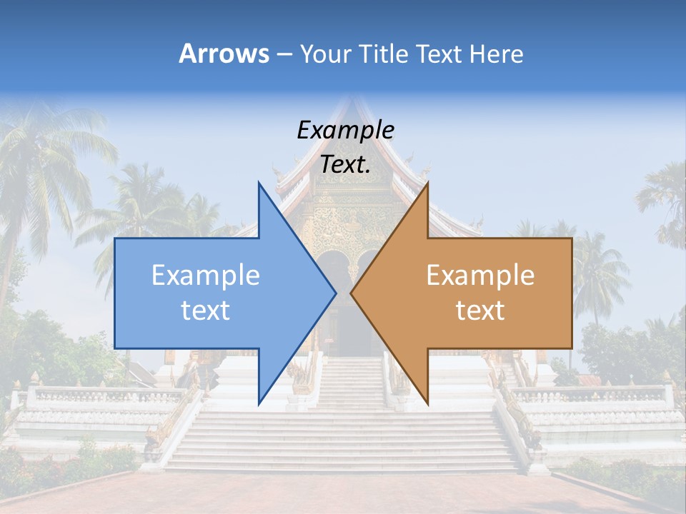 A Large Building With Steps Leading Up To It PowerPoint Template