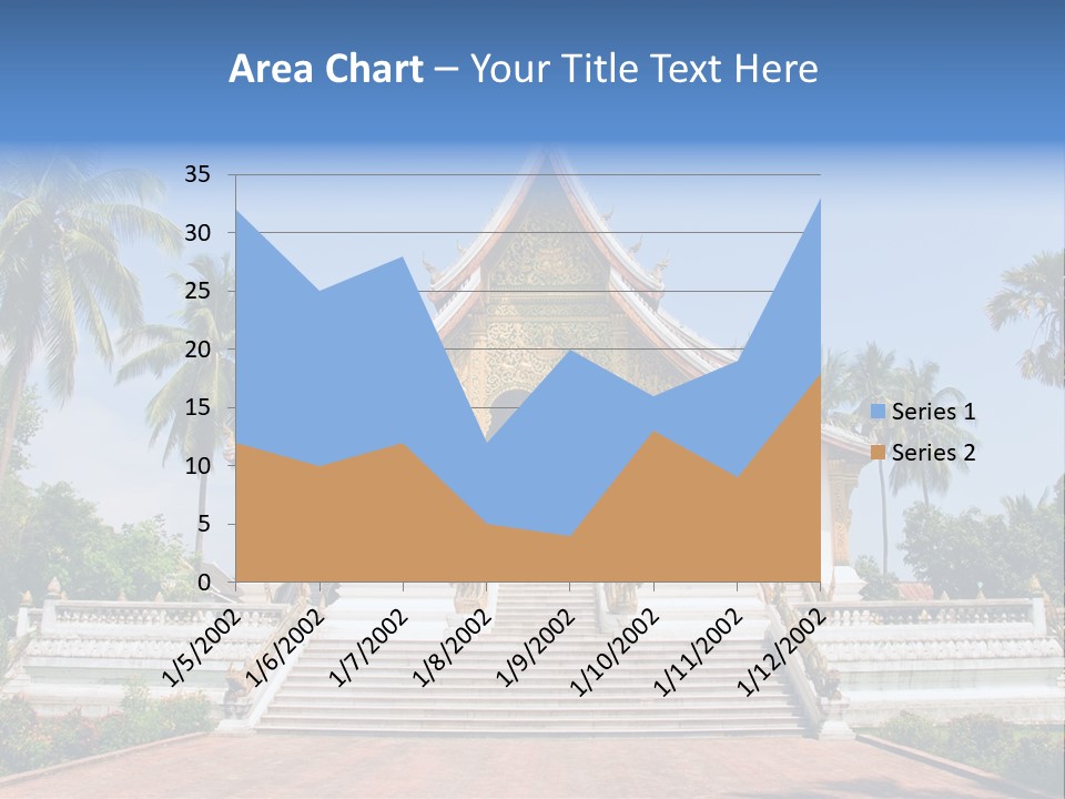 A Large Building With Steps Leading Up To It PowerPoint Template