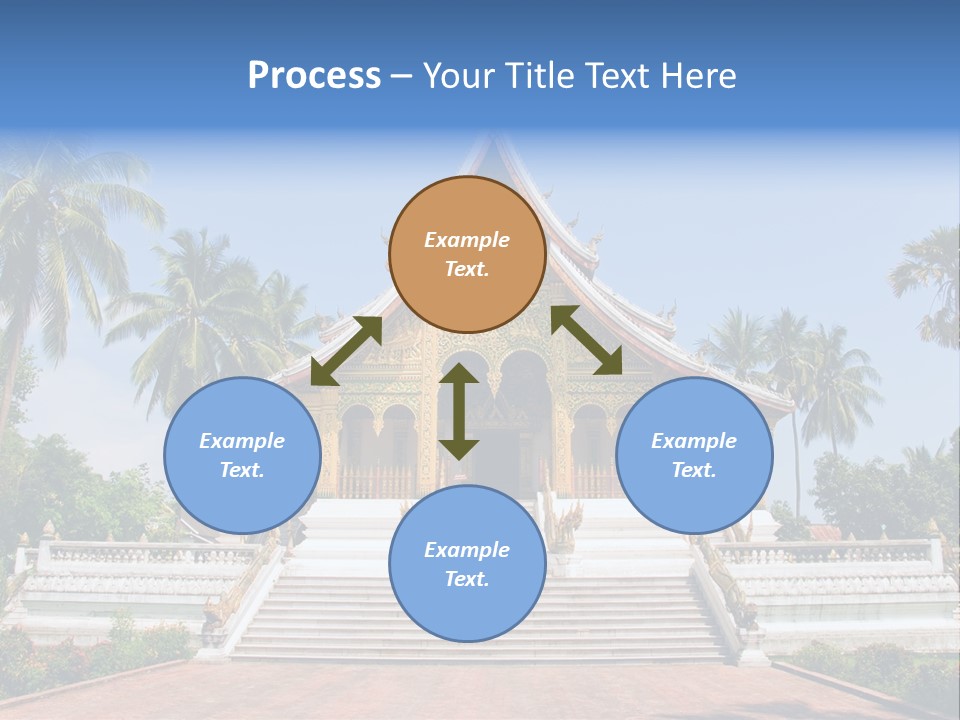 A Large Building With Steps Leading Up To It PowerPoint Template