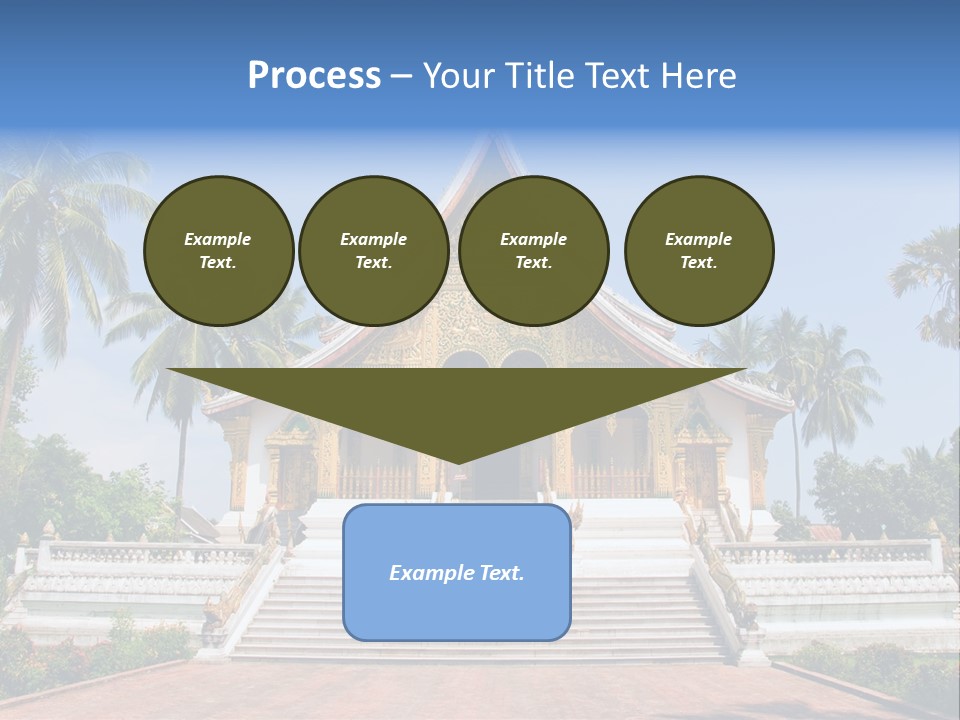 A Large Building With Steps Leading Up To It PowerPoint Template