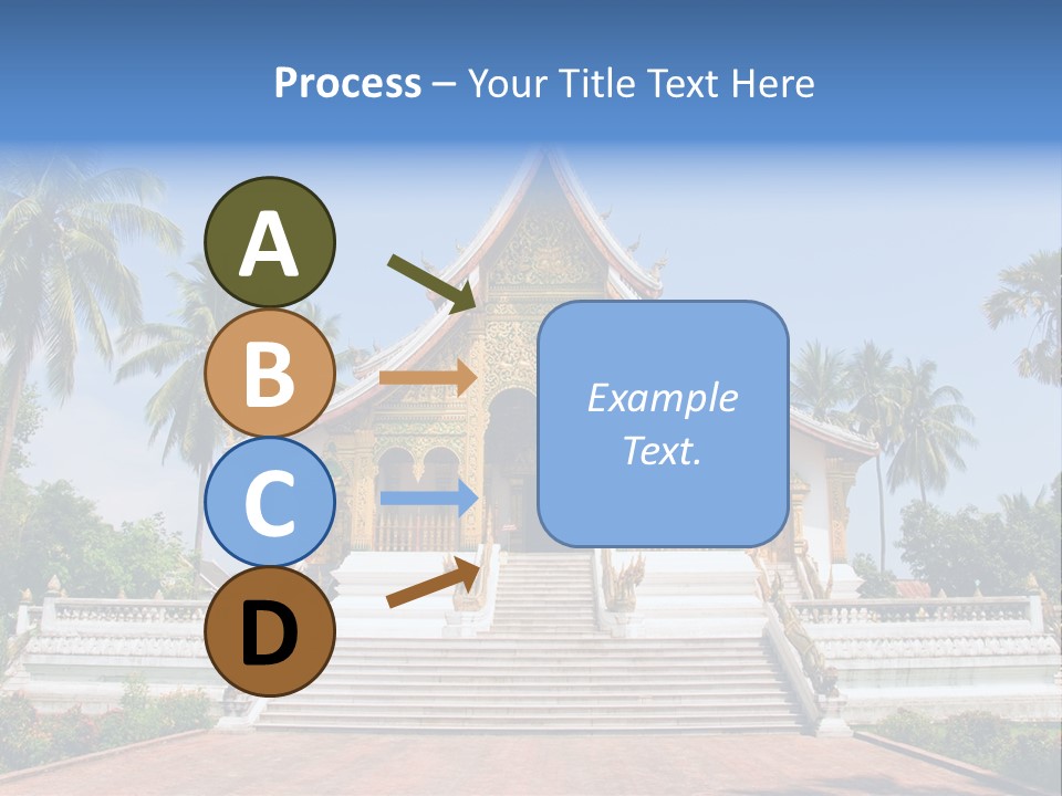 A Large Building With Steps Leading Up To It PowerPoint Template