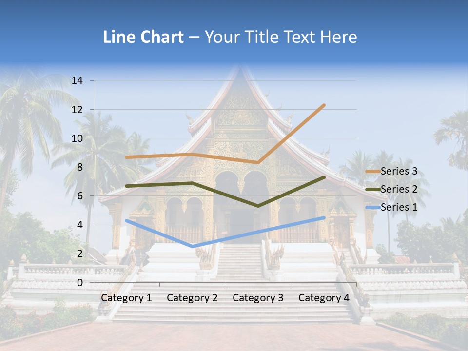 A Large Building With Steps Leading Up To It PowerPoint Template