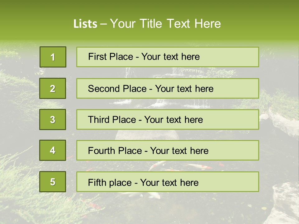 Horizontal Leaf Drop PowerPoint Template